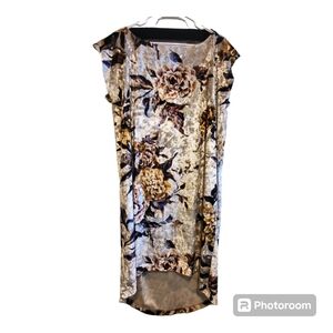 MM6 Maison Margiela Velour Floral High-Low Dress, size large